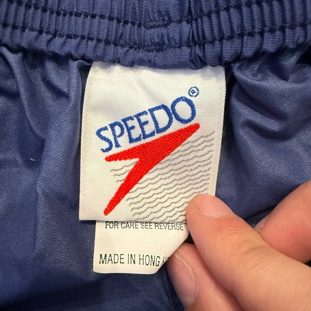 Speedo Mens Medium Vintage 90's Tearaway Track Pants‎ Nylon Navy